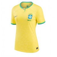 Camiseta Brasil Primera Equipación Replica Mundial 2022 para mujer mangas cortas